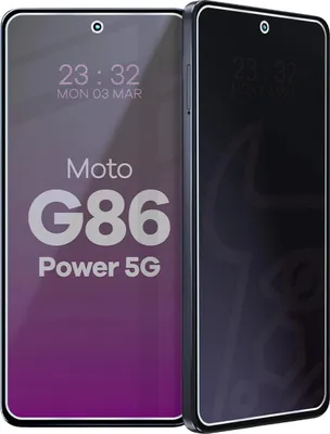 Produktbild von Hybridglas mit Privatschutzfilter für Motorola Moto G86 Power 5G, Bizon Glass Mule Shadow, Matt