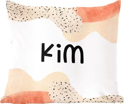 Produktbild von MuchoWow® Zierkissen Sofakissen Wohnzimmer Dekokissen 50x50 cm Kim - Pastell - Mädchen - Komfort - Sofakissen