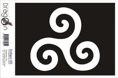 Produktbild von Aufkleber / Autoaufkleber - JDM / Die cut / Auto / OEM - Triskele - 120x110 mm weiß - Heckscheibe / Heckscheibenaufkleber