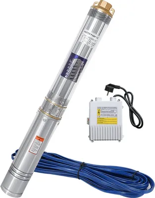 Produktbild von SWANEW Tiefbrunnenpumpe 4 Zoll Sandverträglich 0,37 kW 4000 l/h u. Motorschutzschalter