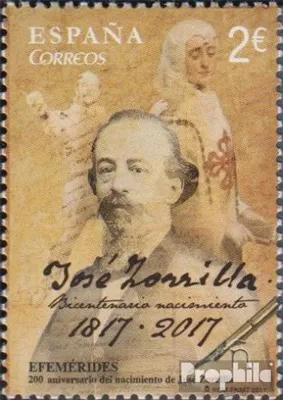 Produktbild von Briefmarken Spanien 2017 Mi 5195 (kompl.Ausg.) postfrisch Jose Zorrilla