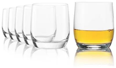 Whiskygläser Set 6er, 350 ml, Kristalltumbler, spülmaschinenfest