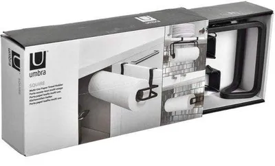 Obrázek produktu pro Držák na kuchyňské utěrky Famanu – moderní design – černá barva