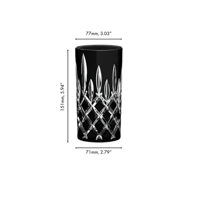 Immagine prodotto di Riedel Highball-Glas Laudon Black, Longdrinkglas, Kristallglas, Schwarz, 395 ml, 1515/04S3B