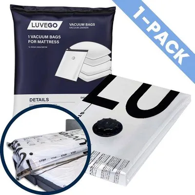 Produktbild von DigiRigi® Vakuum-Aufbewahrungsbeutel für Matratze & Textilien XXL 240×130 cm, 1er – 100 µm, wiederverwendbar, reißfest, luftdicht, feuchtigkeits- & mottenbeständig