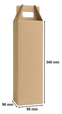 Zdjęcie produktu dla Pudełko Karbowane Ozdobne Na Prezent  98x98x345mm / wino