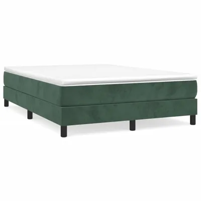 Image de Sommier vert foncé 140x190 cm velours