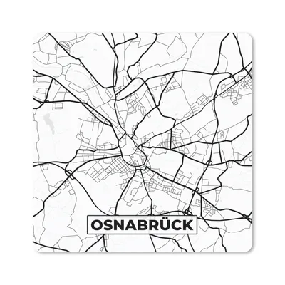 Produktbild von MuchoWow® Mauspad Mousepad Karte - Osnabrück - Karte - Stadtplan 20x20 cm - Mousepads - Maus Mat - Pad - Mausunterlage - Desk Mat - Bureauartikeln