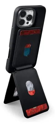 Produktbild von LAUT MAGADD Card Wallet Black MagSafe with stand function