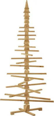 Image de vidaXL Sapin de Noël en bois KOTKA, en bois de pin massif
