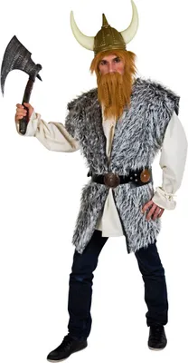 Produktbild von Weste im Wikinger-Stil als Kostümzubehör für Fasching und Karneval, Größe L