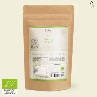 Produktbild von Moringa Pulver - Standbodenbeutel 350g