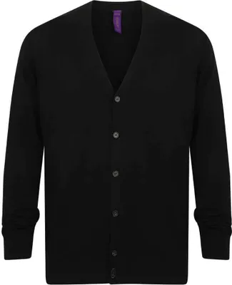 Immagine prodotto di Henbury - Cardigan con scollo a V per uomo PC5876 (4XL) (Nero)