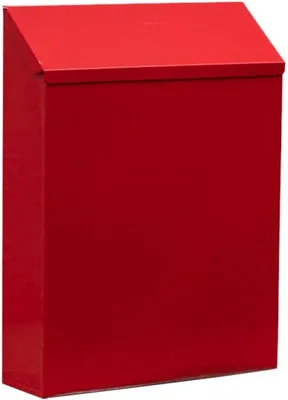Produktbild von Metallene Wandbehausung mit Schloss, Briefkasten und Zeitungsschublade für Außenbereich - rot