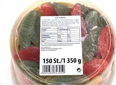 Obrázek produktu pro Haribo 126031, Tvrdé gumové bonbóny, 1,35 kg, Citrón, Raspberry, Strawberry, Vícebarevný, 1436 kJ, 338 kcal
