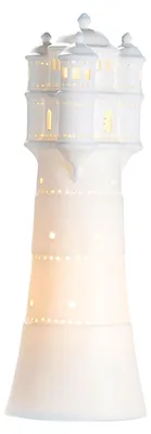 Produktbild von Gilde Tischleuchte, Leuchtturm, Porzellan, weiß, VE 1, H. 35 cm, D. 12 cm 34083 4009079340839
