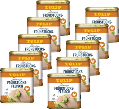 Produktbild von TULIP 10x340g Hähnchen-Frühstücksfleisch Original Dänische Delikatesse Konserven