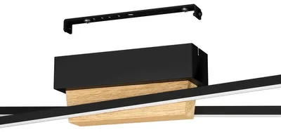 Image de EGLO Panagria, 2 ampoule(s), LED, 3000 K, 3120 lm, IP20, noir, marron