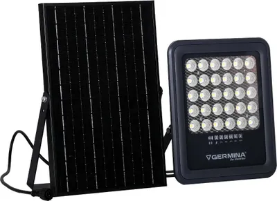 Zdjęcie produktu dla GERMINA Naświetlacz LED Reflektor 100W solarny z panelem solarnym  IP65 z pilotem