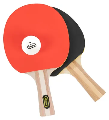 Immagine prodotto di Set da ping pong racchette ping pong con manico in legno - 2 racchette - 2 palline - Con borsa da trasporto