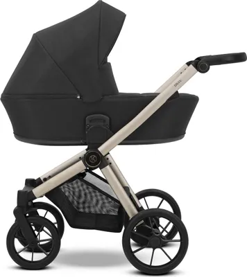 Produktbild von Kinderwagen Kunert Brav 2in1 – Champagnerfarbene Rahmen – Farbe: Schwarz