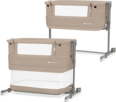 Produktbild von Kinderkraft NESTE GROW - 3-in-1 Beistellbett - höhenverstellbar - 2-stufige Neigung - für Babys bis 2 Jahre - inkl. Matratze - Beige