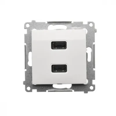 Obrázok produktu pre Kontakt-Simon DC2USB.01/11, Biela, Plast, IP20, 230 V, 75 mm, 45 mm