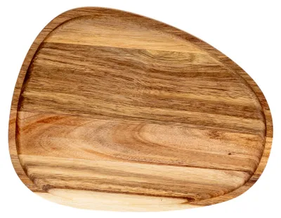 Produktbild von Holzteller Akazienholz L26cm Tablett Dekoschale Serviertablett Tischdeko Ablage