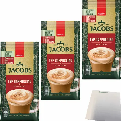 Produktbild von Jacobs Typ Cappuccino Original 3er Pack (3x290g Packung) + usy Block