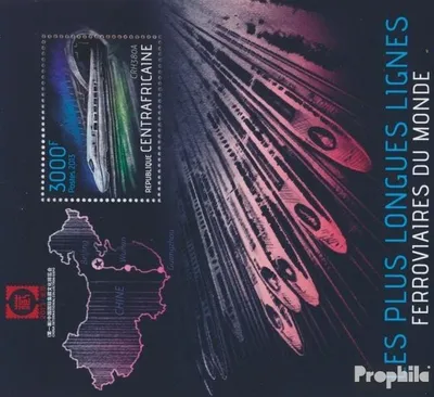 Produktbild von Briefmarken Zentralafrikanische Republik 2013 Mi Block 1085 (kompl. Ausgabe) postfrisch Züge