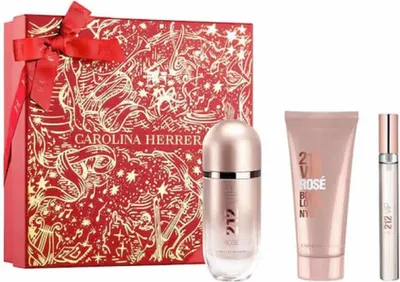 Produktbild von Carolina Herrera 212 Vip Rose Eau De Parfum Spray 80ml Set 3 Artikel