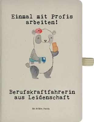 Produktbild von Mr. & Mrs. Panda Journal Berufskraftfahrerin Leidenschaft - Transparent - Geschenk, Tagebuch, notizbuch, Schreibbuch, Kladde, Reisetagebuch