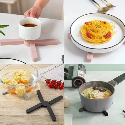 Immagine prodotto di Rondelle in silicone per la cucina e la tavola, set da 4 pezzi, resistenti al calore