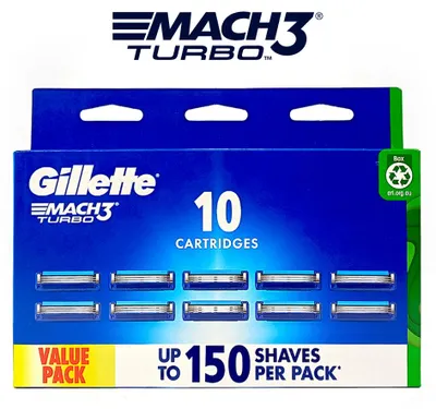Obrázok produktu pre Žiletky Gillette MACH 3 Turbo, balenie po 10 kusoch