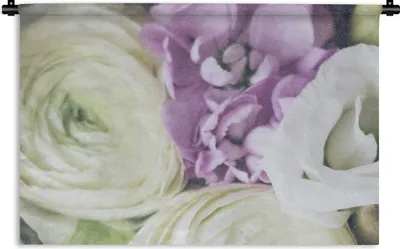 Produktbild von MuchoWow® Wandteppich Wandbehang Blumen - Rosen - Natur 90x60 cm Tapisserie Dekoration Wandtuch - Wandskulpturen - Bildteppich