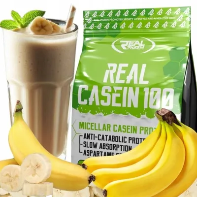 Immagine prodotto di PROTEINE CASEINA BCAA EAA Real Pharm Real Casein 100 700 g al gusto di banana