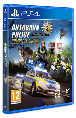 Produktbild von Aerosoft Autobahn Polizei Simulator 3 – Complete Edition (PS4) | Polizei Simulation mit Streifenwagen, Motorrad & Offroad-SUV | DLCs Radarfalle, Off-Road und Polizeimotorrad inklusive (engl.Box)