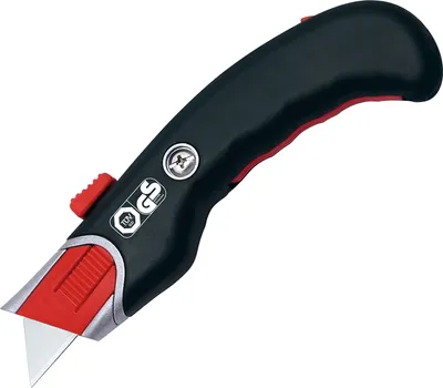 Produktbild von 1 x WEDO® Cuttermesser Safety Premium 78815 Teppichmesser 19 mm Trapezklinge Universalmesser Paketmesser inkl. 5 Ersatzklingen schwarz