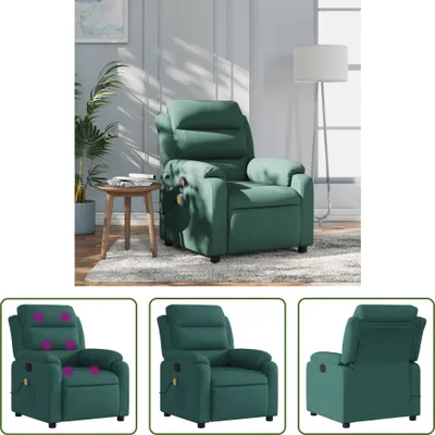 Produktbild von The Living Store Massagesessel Dunkelgrün Stoff