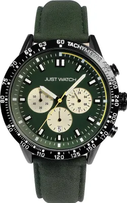 Produktbild von Just Watch Herrenchronograph mit Lederarmband, 5 ATM