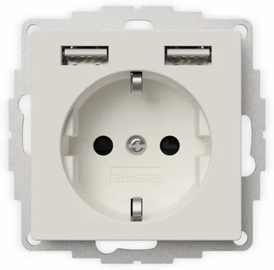 Produktbild von 2USB inchargePRO USB AA Steckdose 12W 2.4A Mattes Weiß