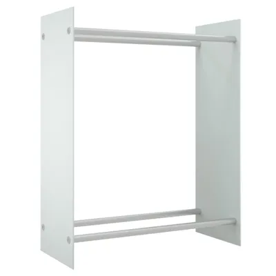 Obrázok produktu pre vidaXL Polička na palivové drevo biela 80x35x100 cm Tvrdené sklo
