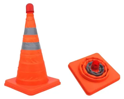 Image de Cône de sécurité rétractable avec lumière LED