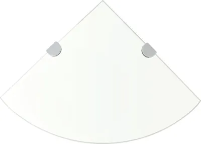 Produktbild von Maison Exclusive - Eckregale 2 Stk. mit Verchromten Halterungen Glas Transparent