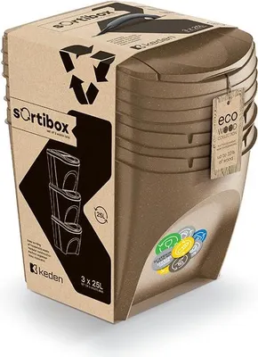 Obrázok produktu pre Sada 3 súprav odpadkových košov s vekom Sortibox Eco Keden Dnv-Coc-002260