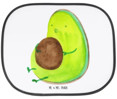 Produktbild von Mr. & Mrs. Panda Sonnenschutz für Autoscheiben Avocado Pfeifen - Weiß - Geschenk, autofenster, Auto Fenster, Sonnenblende, Diät, Ernährung, Abnehmen