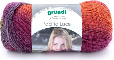 Produktbild von Gründl Wolle Pacific Lace 100 g hellviolett-orange multicolor