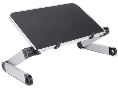 Image de Solidchoice - Support pour ordinateur portable en aluminium, réglable, idéal pour le lit et le canapé