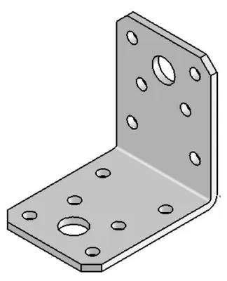 Image de Équerre Sans Renfort - 60x60x45x3 mm - D-Work