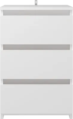 Produktbild von Möbel Nachttisch Elegantes Design - Beistelltisch - Nachtschrank - Weiß 40x35x62,5 cm Holzwerkstoff Top6537565
